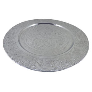 F26ถาดทองเหลืองชุบแบบโบราณ33.50ซม. ถาดกลมเครื่องครัวอุปกรณ์ตกแต่งบ้านเทศกาลคริสต์มาสกระจกออกแบบตกแต่งจำนวนมาก - Product Image 6