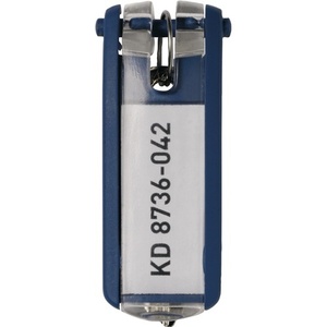 Durable Plastic Key Clip <b>Keyring</b> in Dark Blue - Product Image 1