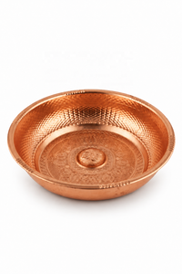 Auténtico Cuenco Turco para Hammam, Hecho a Mano en Cobre, Cuenco Redondo Martillado para Pedicura, Bañera de Lujo para Pies - Product Image 1