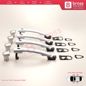 BDP1168-1 Juego de 4 Manijas Exteriores para Puerta con Orificio para Sensor, Color Cromo 806B08422R para Fluence, Megane 3, Clio 4, Scenic 3, Captur 1 - Product Image 4