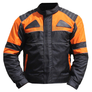 Chaqueta de Motocicleta Transpirable de Tela Cardura 600D Negra y Naranja, Resistente al Viento e Impermeable, Ropa Deportiva Cómoda, OEM - Product Image 1
