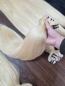 Genius Trame Vietnamienne 100% Remy Extensions de Cheveux Humains Bruts Machine Double Trame Os Droit Super Dyed Blonde 8 ''-20'' Gratuit - Product Image 6