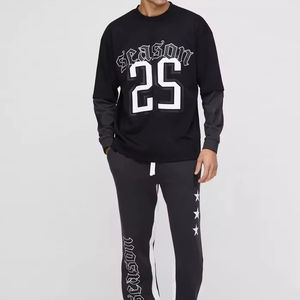 ชุดวอร์มผ้าเมชไซส์ใหญ่พิเศษสำหรับผู้ชายชุดวอร์มลำลองพิมพ์ลายหลายชั้นชุดระบายอากาศได้ดี - Product Image 1