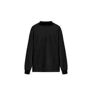 Sweat-shirt décontracté à col montant pour homme, manches longues, coupe oversize, teint uni, qualité supérieure, vente en gros OEM pour l'hiver 2026 - Product Image 6