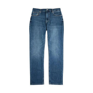 High Quality <b>Women</b> Straight Fit Denim <b>Jeans</b> Mid Rise <b>Stretch</b> Fabric Eco-Friendly Breathable Summer Casual Daily Wear - Product Image 2