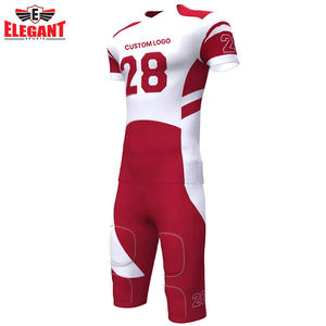 Conjuntos de uniformes de fútbol americano al mejor precio para hombre, cómodo, transpirable, elástico, manga corta, nuevo diseño, estampado de talla grande - Product Image 2