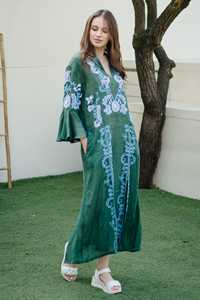 Vestido de manga larga bordado para mujer, elegante vestido largo, vestido informal para mujer, Colección OEM al por mayor, señoras ucranianas - Product Image 2