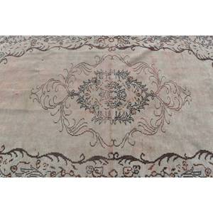 พรมตุรกีทำมือสีเบจสีน้ำตาลคลาสสิคขนาด5.9x8.7ฟุตทรงสี่เหลี่ยมสำหรับติดทางเข้าห้องนั่งเล่นพรมข้างเตียง - Product Image 5