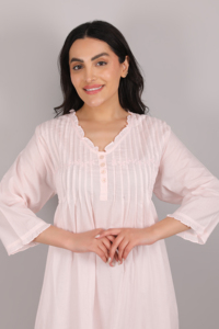 Top et meilleure qualité femmes coton tissu pleine Flare nuisette robe d'été pur coton nuisette pour les femmes au meilleur prix - Product Image 5