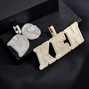 Collar con Colgante Hip-Hop para Hombre, Diseño Personalizado 3D con Nombre o Letra, Oro Rosa de 14k, Moissanita VVS, Regalo Incluido, Novedad 2025 - Product Image 6