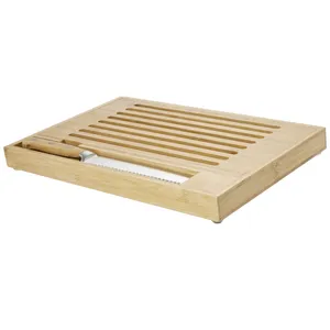 Planche à découper en bambou Pao durable avec couteau, bloc de découpe écologique pour la cuisine - Product Image 4
