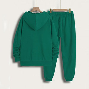 Marca privada OEM invierno XL tamaño sólido Atlético desgaste algodón polar chándal duradero gimnasio Fitness correr conjunto 100% algodón - Product Image 2