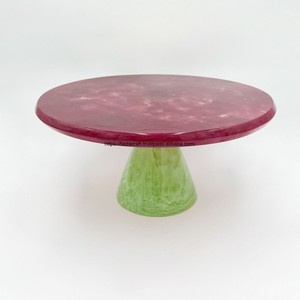 Support à gâteau élégant à deux niveaux en résine époxy, passe au micro-ondes, plateau à gâteau unique, porte-dessert, outils à gâteau - Product Image 1