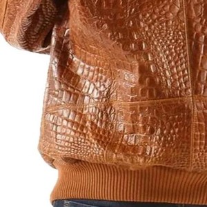 Chaqueta Bomber de Invierno de Piel de Vaca con Diseño Moderno, Logotipo Frontal Personalizado, Color Personalizado, Impermeable y Resistente al Viento para Hombre - Product Image 2