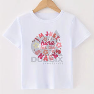 Camiseta de Manga Corta con Logotipo Personalizado, 100% Algodón, Camisetas Blancas para Niños y Niñas al por Mayor - Product Image 4