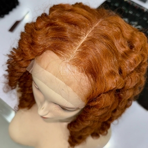 Perruques pour femmes noires 100% perruque de fermeture de vrais cheveux humains prix de gros vietnamien lâche bouclés dentelle normale - Product Image 5