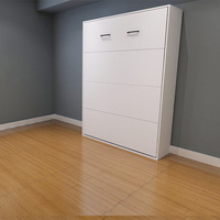 Ensemble de meubles de lit double pliable vertical MS2015 FDV, cadre de lit à double paroi, 140 cm X 190 cm, mécanisme de lit moderne relevable, gain de place, bricolage
