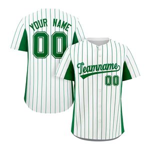 Maillot de baseball gris anthracite à rayures, personnalisable avec logo d'équipe, vêtement de sport respirant à boutons, uniforme de baseball professionnel - Product Image 4