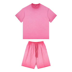 Traje de sudor personalizado de alta calidad con diseño propio al por mayor con logotipo Trajes Verano Dos Conjunto corto de 2 piezas para hombres Hecho - Product Image 4