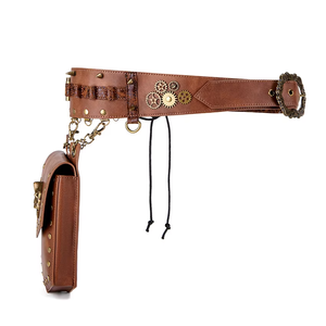 Bolso de Cintura Medieval Steampunk de Cuero PU para Mujer, Riñonera Industrial Vintage Gótica, Bolso de Cadera para Halloween, para Teléfono Móvil - Product Image 5