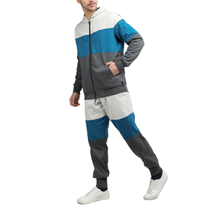Nuevos conjuntos de dos piezas de moda, chaqueta con cremallera, pantalones, traje de trabajo de panel múltiple, tendencia superior, deportes, venta al por mayor, chándales para hombres a la venta - Product Image 5