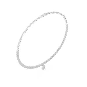 VDS 925 <b>Silver</b> Luxury <b>Tennis</b> <b>Necklace</b> IGI Certified DE-VVS Lab Grown Diamond Pave Setting Weddings Anniversaries Parties Gifts - Product Image 2