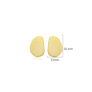 Irregular Shape Plain Wholesale Women <b>Silver</b> <b>Stud</b> <b>Earrings</b> Turkish Wholesale 925 Sterling <b>Silver</b> Jewelry - Product Image 2