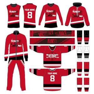 OEM Custom Sublimation Ice Hockey Jersey Team Uniforms Cheap Custom Fully Sublimated Printing Hockey Jerseys - Product Image 6