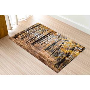 Alfombra con Estampado de Hojas Otoñales - Decoración Acogedora de Estilo Rústico para el Hogar y la Oficina, Alfombra de Chenilla - Product Image 5