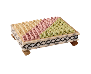 ถาดช็อคโกแลตไม้แฮนด์เมดพร้อมจานตกแต่งดีไซน์แฟนซี - Product Image 1