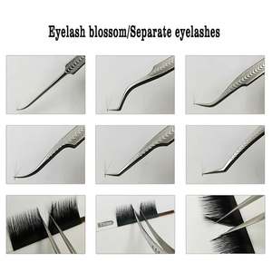 Pinzas para Pestañas de Fibra de Marca Privada, Herramientas para Volumen de Pestañas Rectas con Agarre de Diamante, Diseño Personalizado para Damas - Product Image 2