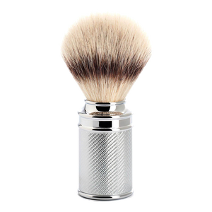 Brocha de Afeitar Shave Edge con Logotipo Personalizado, Mango de Acero Inoxidable, Hecha a Mano con el Mejor Pelo de Ardilla para el Cuidado Personal - Product Image 1