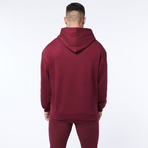 Ensemble de vêtements de sport pour homme, respirant, écologique, uni, décontracté, sweat-shirt en coton, pantalon de survêtement, capuche, grande taille - Product Image 2