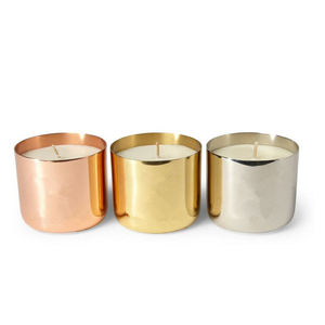 Tarro de vela votivo de metal de estaño galvanizado con hierro para bodas - Product Image 4