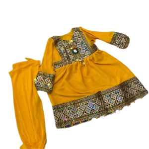 Vestidos Infantiles Afganos Kuchi Hechos a Mano, Transpirables, Hasta la Rodilla, Manga Larga, Tallas Grandes, para Fiestas y Bodas - Product Image 1