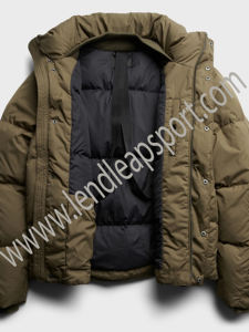 Veste matelassée imprimée OEM personnalisée de haute qualité pour hommes Logo personnalisé Veste d'hiver décontractée pour hommes avec poches avec service OEM - Product Image 6