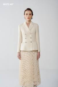 Top Choice Blazer pour femme Ensemble pour femme Forme classique TWEED BLAZER Étiquettes et étiquettes personnalisées en coton biologique WHITEANT Marque locale - Product Image 5