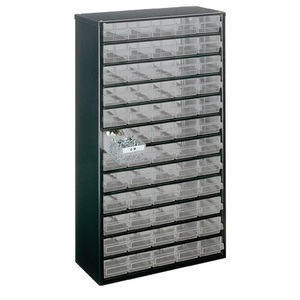 RAACO B306xD150xH552mm Small Parts Organizer Galvanized Steel Sheet 60 Drawers Polypropylene Dark Blue/Transparent <b>Tool</b> <b>Cabinets</b> - Product Image 1