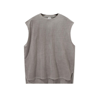 Ensemble débardeur et survêtement de gymnastique de luxe pour hommes, short de survêtement uni personnalisé surdimensionné et respirant délavé à l'acide pour l'été Style décontracté