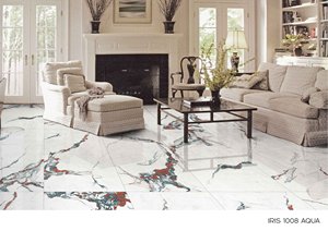 Carreaux de porcelaine émaillée haute brillance de luxe 600x1200mm Design moderne en pierre de marbre pour villa salon sol en brique réfractaire - Product Image 2