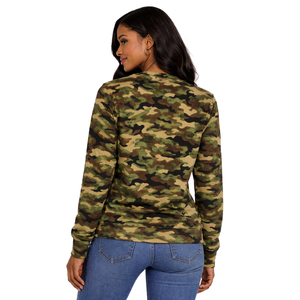 Sudadera con Cuello Redondo Camo Soror, Hermandad Griega, Rosa y Verde, Ropa Casual Elegante para Mujeres Universitarias - Product Image 2