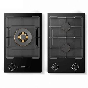 Cuisinière à gaz liquéfié encastrable de luxe, quatre brûleurs, flamme puissante, surface en verre trempé, pour usage domestique - Product Image 5