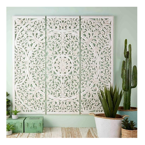 Panneaux muraux décoratifs artisanaux en bois fini antique parfaits pour mettre en valeur les intérieurs avec des plaques murales uniques de designer - Product Image 5