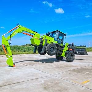 Offre Spéciale Mini chargeuse compacte 1000KG chargeur et excavatrice pour la construction 100hp 6.5 tonnes Chine prix de chargeuse-pelleteuse à vendre - Product Image 3