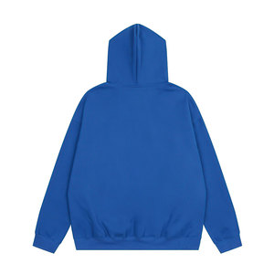 Design personnalisé Sweats à capuche à fermeture éclair complète pour hommes Surdimensionné Vintage 100% coton Full Face Zip Up Blank Drop Shoulder Hoodies - Product Image 2