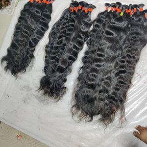Nouveau Style sud-indien cheveux crus en vrac non transformés cheveux vierges naturel en vrac sud-indien Temple Extensions de cheveux humains - Product Image 4