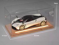 Boîte de présentation pour modèles de voitures à l'échelle 1:18 en acrylique Artful Cosmos, avec éclairage LED, transparente, anti-poussière, moderne, simple, pour collectionneurs