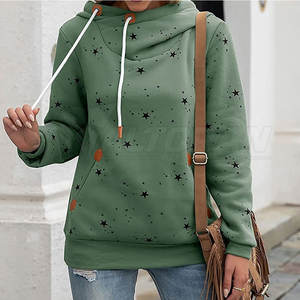 เสื้อฮู้ดดี้ผู้หญิงไซส์ใหญ่ ผ้าคอตตอนผสม ทรงหลวมทันสมัย ใส่ได้ทั้งฤดูใบไม้ร่วงและฤดูหนาว เสื้อฮู้ดดี้แฟชั่นสำหรับผู้หญิง - Product Image 2