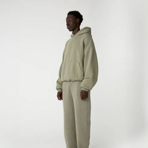 Sweatshirts à col rond personnalisés et lourds Streetwear Hoodie Oversized Fit Discharge Printing Sweatshirts à capuche Fournisseur - Product Image 4