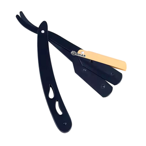 Rasoir droit de barbier de haute qualité en acier inoxydable Double couleur hommes toilettage coupe gorge Shavette barbier-rasoir - Product Image 3